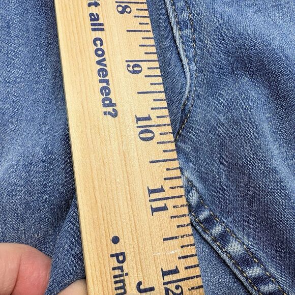 Soft Surroundings Size Medium Pull On Bootcut Jeans Medium Wash Denim Stretch - Picture 8 of 9